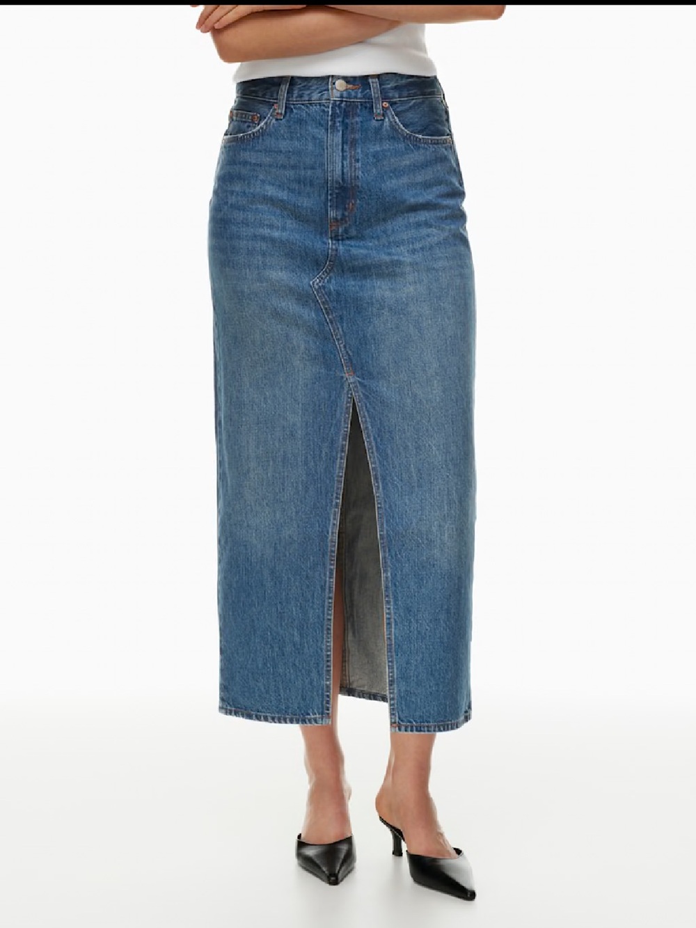 Denim Forum High-Waist 90s Vintage maxi skirt